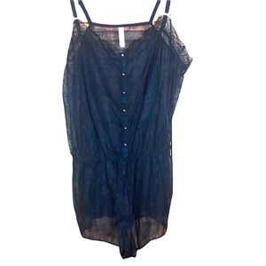 Cacique black lace one piece babydoll. Size 26/28. Worn once.